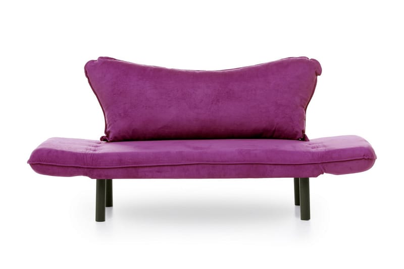 Mezonzo 2-sits Längsbäddad Fällbar Bäddsoffa 65x180 cm i Sammet - Lila - Möbler - Vardagsrum - Bäddsoffor - 2-sits bäddsoffa