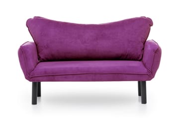 Mezonzo 2-sits Längsbäddad Fällbar Bäddsoffa 65x180 cm i Sammet - Lila - Möbler - Vardagsrum - Bäddsoffor - 2-sits bäddsoffa