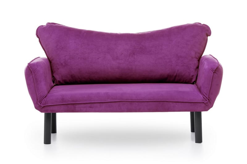 Mezonzo 2-sits Längsbäddad Fällbar Bäddsoffa 65x180 cm i Sammet - Lila - Möbler - Vardagsrum - Bäddsoffor - 2-sits bäddsoffa