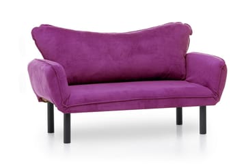 Mezonzo 2-sits Längsbäddad Fällbar Bäddsoffa 65x180 cm i Sammet - Lila - Möbler - Vardagsrum - Bäddsoffor - 2-sits bäddsoffa