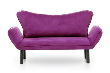 Mezonzo 2-sits Längsbäddad Fällbar Bäddsoffa 65x180 cm i Sammet - Lila - Möbler - Vardagsrum - Bäddsoffor - 2-sits bäddsoffa