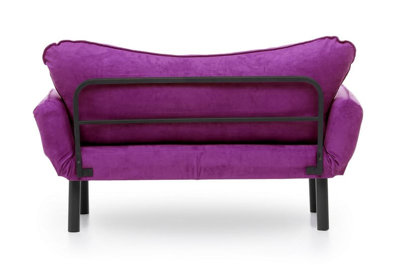 Mezonzo 2-sits Längsbäddad Fällbar Bäddsoffa 65x180 cm i Sammet - Lila - Möbler - Vardagsrum - Bäddsoffor - 2-sits bäddsoffa