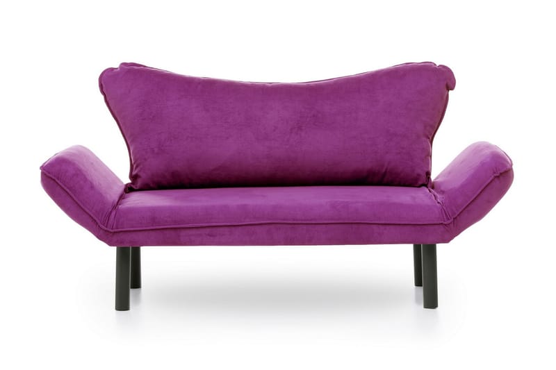 Mezonzo 2-sits Längsbäddad Fällbar Bäddsoffa 65x180 cm i Sammet, Lila