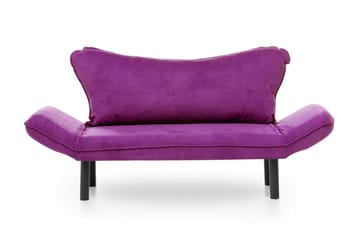 Mezonzo 2-sits Längsbäddad Fällbar Bäddsoffa 65x180 cm i Sammet - Lila - Möbler - Vardagsrum - Bäddsoffor - 2-sits bäddsoffa