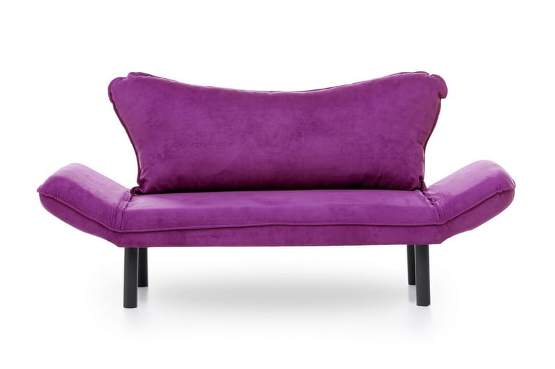 Mezonzo 2-sits Längsbäddad Fällbar Bäddsoffa 65x180 cm i Sammet - Lila - Möbler - Vardagsrum - Bäddsoffor - 2-sits bäddsoffa