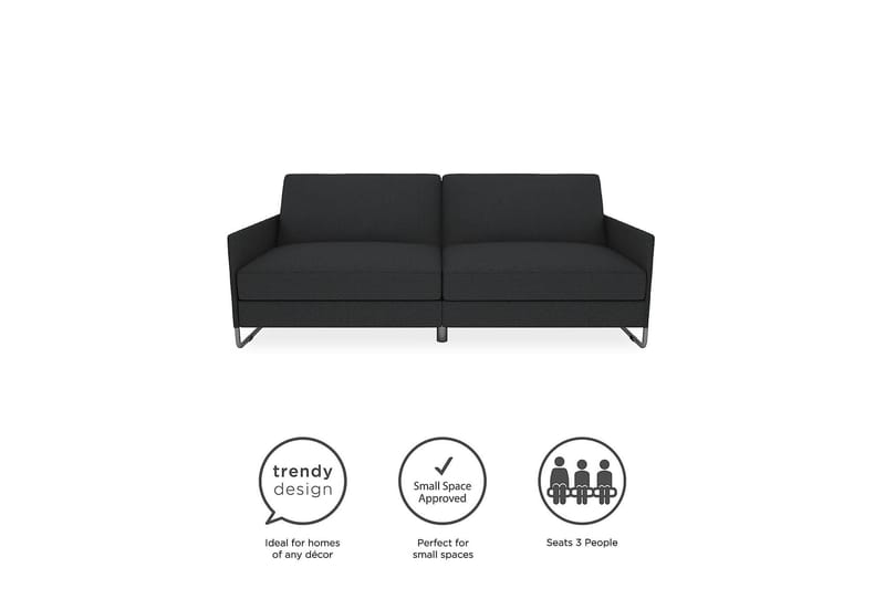 PEMBROKE 2-sits Bäddsoffa Grå - Dorel Home - Möbler - Vardagsrum - Bäddsoffor - 2-sits bäddsoffa