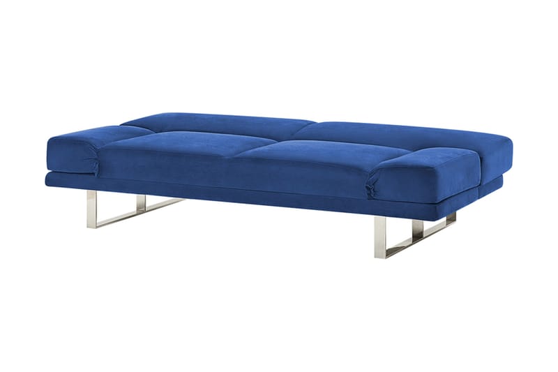 Selekk Fällbar 2-sits Bäddsoffa 105x192 cm i Sammet - Blå - Möbler - Vardagsrum - Bäddsoffor - 2-sits bäddsoffa