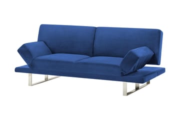 Selekk Fällbar 2-sits Bäddsoffa 105x192 cm i Sammet - Blå - Möbler - Vardagsrum - Bäddsoffor - 2-sits bäddsoffa