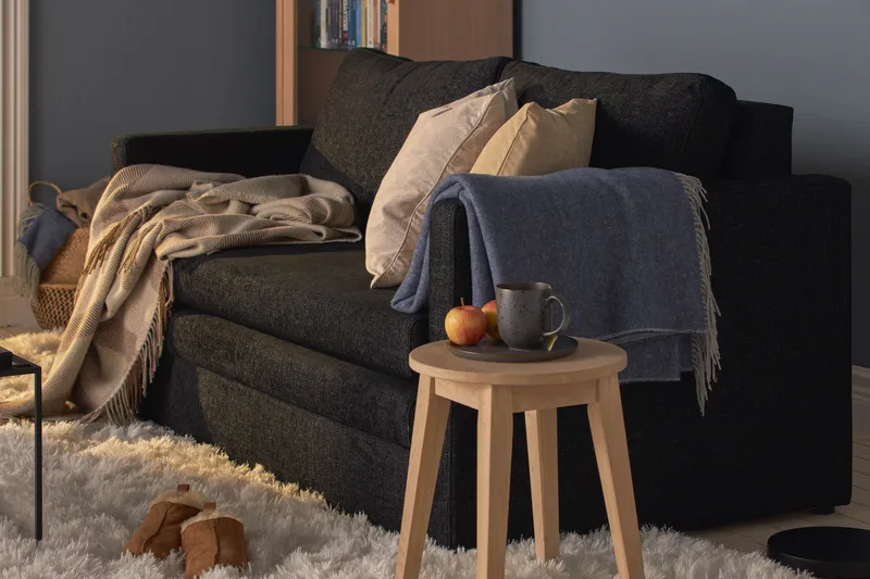 Willhelm Liten Bäddsoffa 2-sits Framåtbäddad - Mörkgrå - Möbler - Vardagsrum - Bäddsoffor - 2-sits bäddsoffa