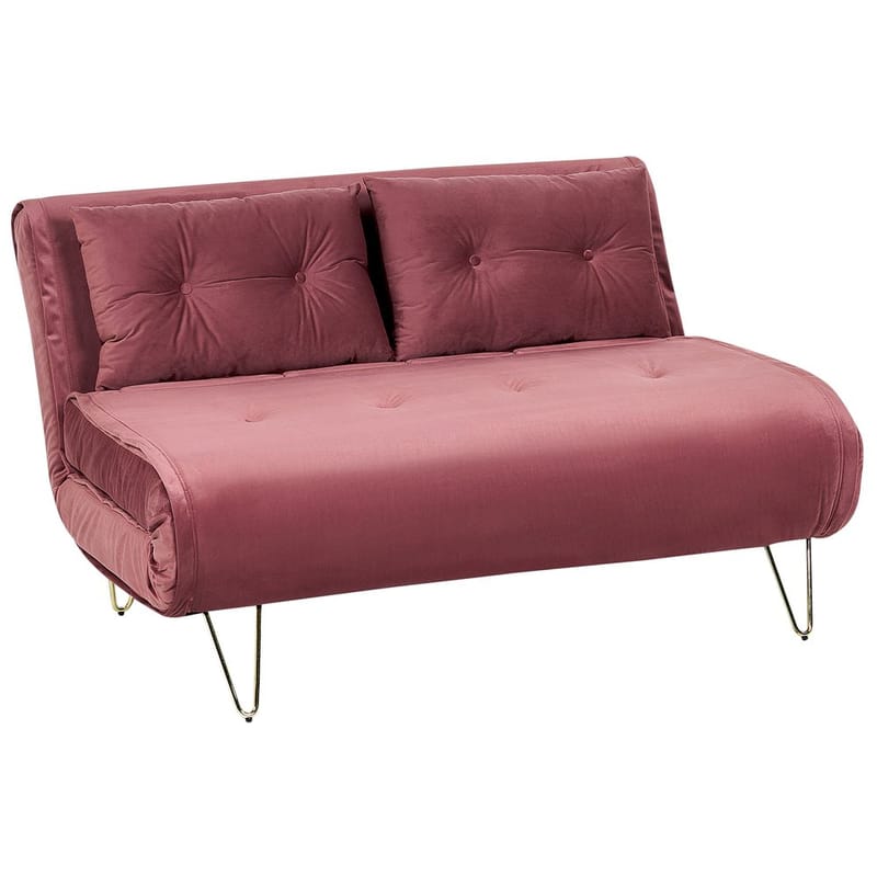 2-sits soffa Vestfold - Rosa, guld - Möbler - Vardagsrum - Soffor - 2-sits soffor
