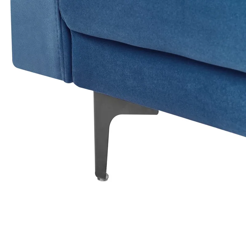 3-sits Bäddsoffa Aberdeen - Blå, Svart/Sammet - Möbler - Vardagsrum - Bäddsoffor