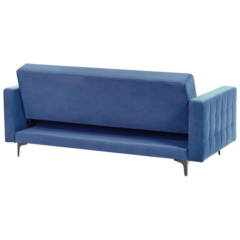 3-sits Bäddsoffa Aberdeen - Blå, Svart/Sammet - Möbler - Vardagsrum - Bäddsoffor