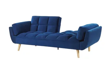Asaby 3-sits Bäddsoffa - Sammet/Mörkblå - Möbler - Vardagsrum - Bäddsoffor - 3-sits bäddsoffa