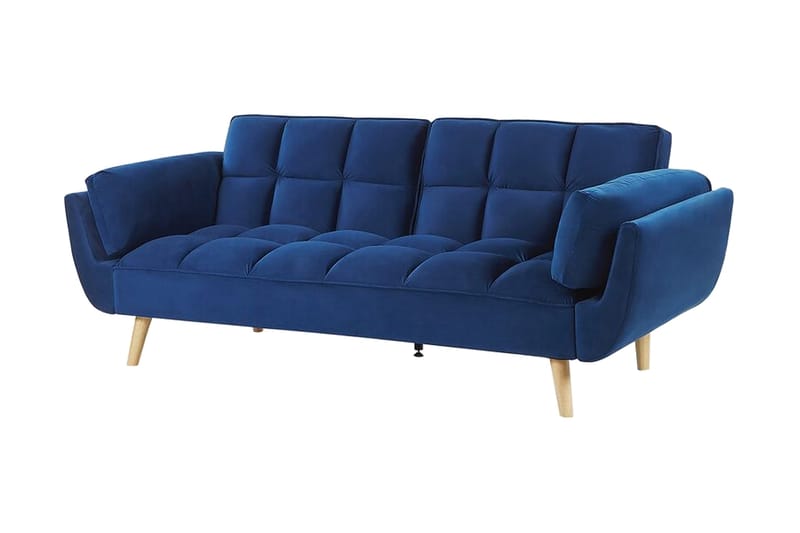 Asaby 3-sits Bäddsoffa - Sammet/Mörkblå - Möbler - Vardagsrum - Bäddsoffor - 3-sits bäddsoffa