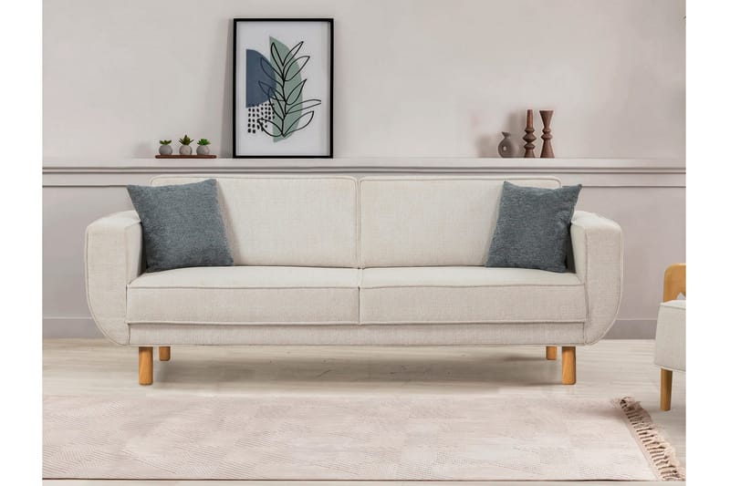 Austen 3-sits Bäddsoffa - Creme - Möbler - Vardagsrum - Bäddsoffor - 3-sits bäddsoffa