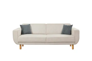 Austen 3-sits Bäddsoffa - Creme - Möbler - Vardagsrum - Bäddsoffor - 3-sits bäddsoffa
