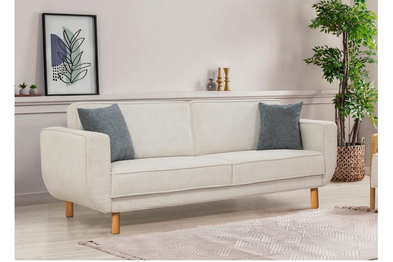 Austen 3-sits Bäddsoffa - Creme - Möbler - Vardagsrum - Bäddsoffor - 3-sits bäddsoffa