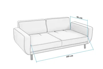 Austen 3-sits Bäddsoffa - Creme - Möbler - Vardagsrum - Bäddsoffor - 3-sits bäddsoffa
