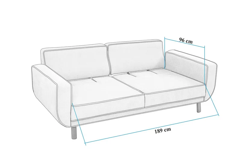 Austen 3-sits Bäddsoffa - Creme - Möbler - Vardagsrum - Bäddsoffor - 3-sits bäddsoffa