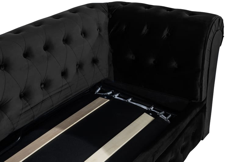 Chesterfield Lyx 3-sits Framåtbäddad bäddsoffa i Sammet - Möbler - Vardagsrum - Bäddsoffor - 3-sits bäddsoffa