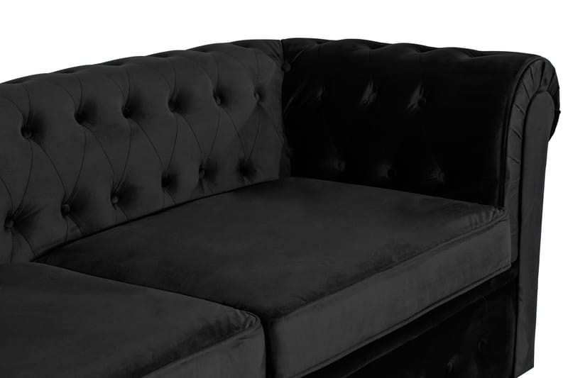 Chesterfield Lyx 3-sits Framåtbäddad bäddsoffa i Sammet - Möbler - Vardagsrum - Bäddsoffor - 3-sits bäddsoffa