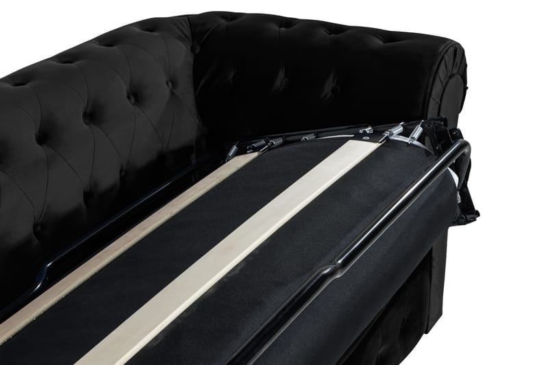 Chesterfield Lyx 3-sits Framåtbäddad bäddsoffa i Sammet - Möbler - Vardagsrum - Bäddsoffor - 3-sits bäddsoffa