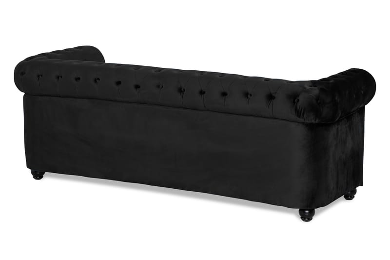 Chesterfield Lyx 3-sits Framåtbäddad bäddsoffa i Sammet - Möbler - Vardagsrum - Bäddsoffor - 3-sits bäddsoffa