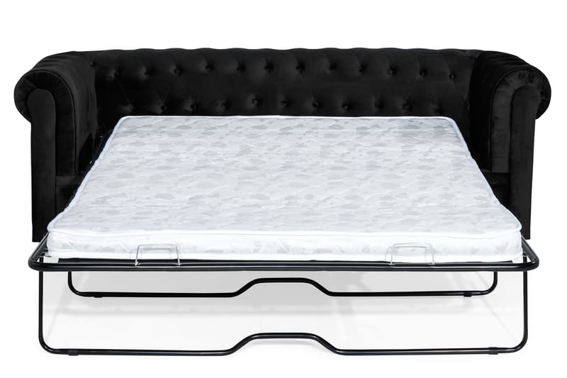 Chesterfield Lyx 3-sits Framåtbäddad bäddsoffa i Sammet - Möbler - Vardagsrum - Bäddsoffor - 3-sits bäddsoffa