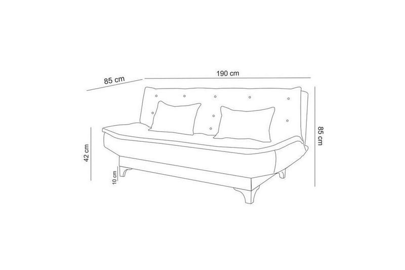 Defiglio 3-sits Bäddsoffa - Grå - Möbler - Vardagsrum - Bäddsoffor - 3-sits bäddsoffa