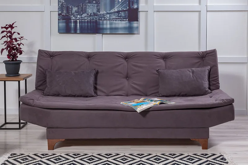 Defiglio 3-sits Bäddsoffa - Grå - Möbler - Vardagsrum - Bäddsoffor - 3-sits bäddsoffa