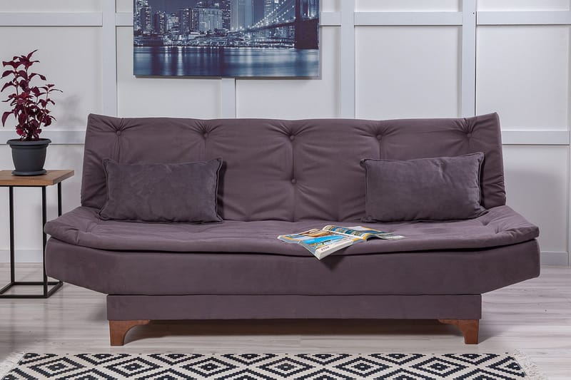 Defiglio 3-sits Bäddsoffa - Grå - Möbler - Vardagsrum - Bäddsoffor - 3-sits bäddsoffa