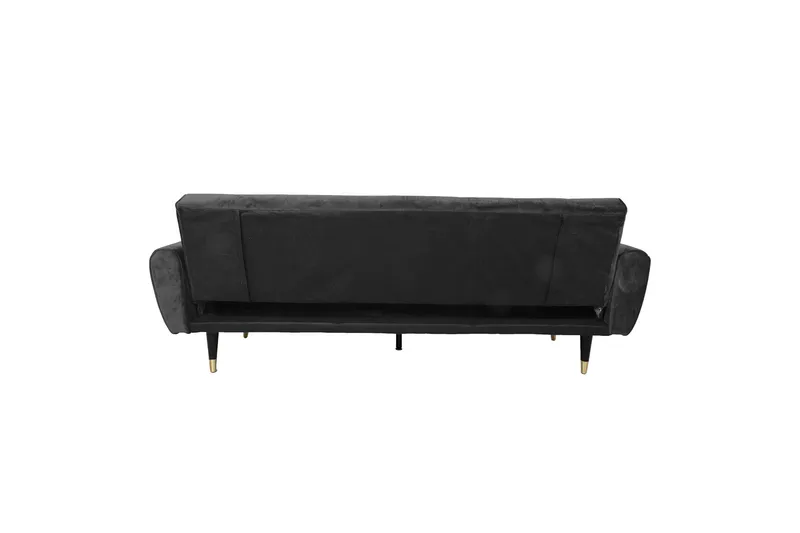Falun Bäddsoffa 214x83 cm Grå Sammet - Möbler - Vardagsrum - Bäddsoffor - 3-sits bäddsoffa