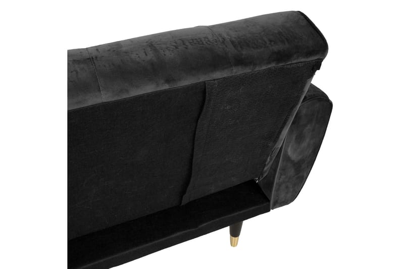 FALUN Bäddsoffa 214x83 cm Grå Sammet - Möbler - Vardagsrum - Bäddsoffor - 3-sits bäddsoffa