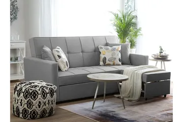 Glomma Bäddsoffa 207 cm - Grå - Möbler - Vardagsrum - Bäddsoffor - 3-sits bäddsoffa