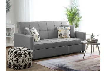Glomma Bäddsoffa 207 cm - Grå - Möbler - Vardagsrum - Bäddsoffor - 3-sits bäddsoffa