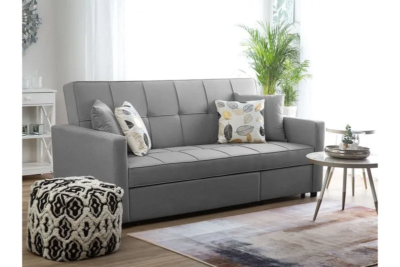 Glomma Bäddsoffa 207 cm - Grå - Möbler - Vardagsrum - Bäddsoffor - 3-sits bäddsoffa