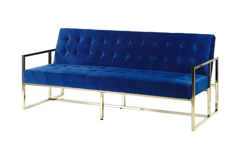 GRIMSARBO 3-sits Bäddsoffa Sammet/Marinblå - Möbler - Vardagsrum - Bäddsoffor - 3-sits bäddsoffa