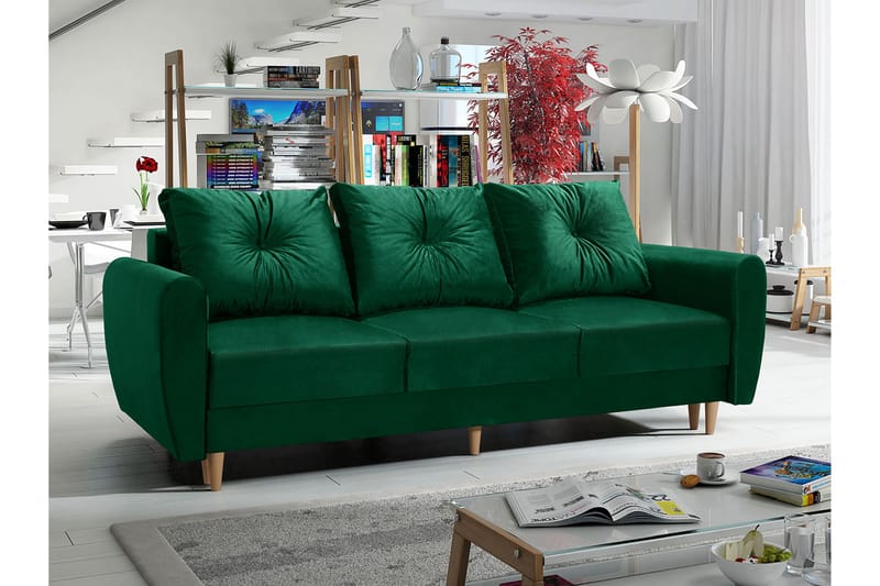 KORREBO 5-sits Bäddsoffa Höger - Grön - Möbler - Vardagsrum - Bäddsoffor - 3-sits bäddsoffa