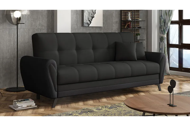 Laterse 3-sits Bäddsoffa - Svart - Möbler - Vardagsrum - Bäddsoffor - 3-sits bäddsoffa