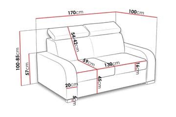 Lavona 2 Soffa - Grå - Möbler - Vardagsrum - Bäddsoffor - 3-sits bäddsoffa