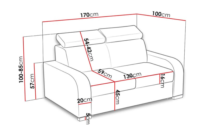 Lavona 2 Soffa - Grå - Möbler - Vardagsrum - Soffor - 3-sits soffor