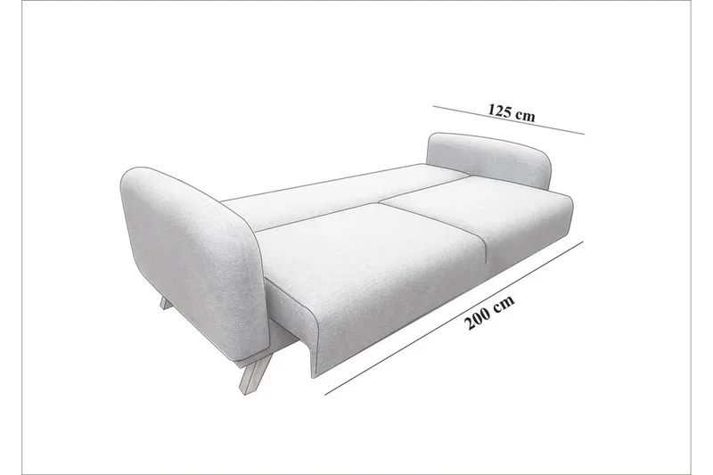Malkiat Bäddsoffa - Antracit - Möbler - Vardagsrum - Bäddsoffor - 3-sits bäddsoffa