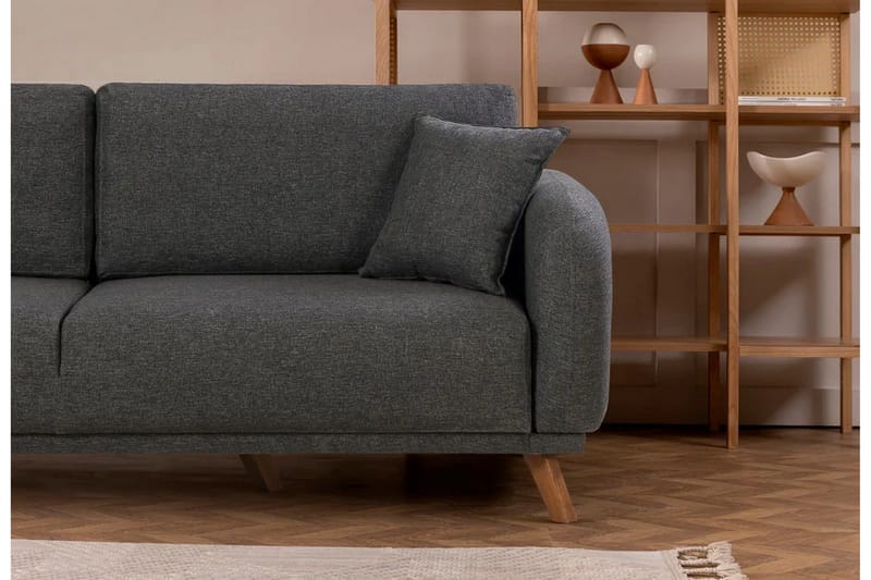 Malkiat Bäddsoffa - Antracit - Möbler - Vardagsrum - Bäddsoffor - 3-sits bäddsoffa