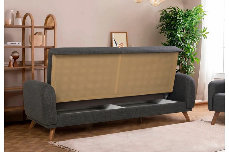 Malkiat Bäddsoffa Antracit - Möbler - Vardagsrum - Bäddsoffor - 3-sits bäddsoffa