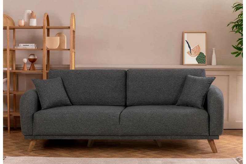Malkiat Bäddsoffa Antracit - Möbler - Vardagsrum - Bäddsoffor - 3-sits bäddsoffa