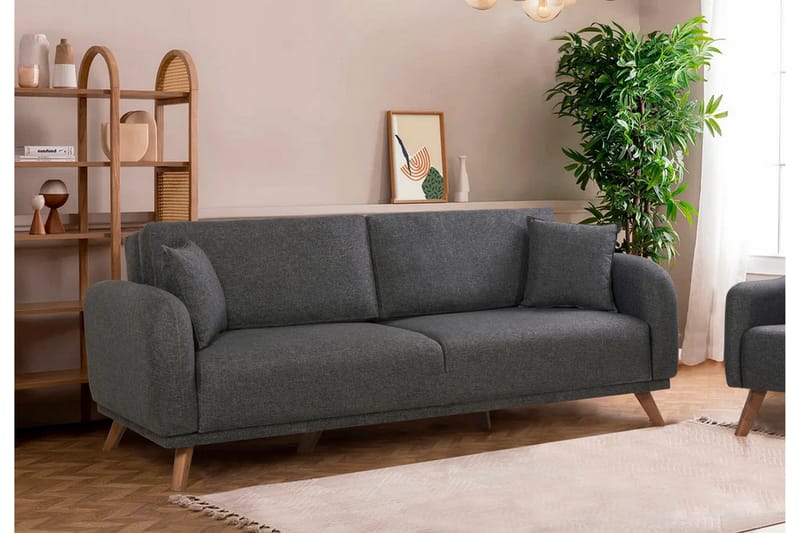 Malkiat Bäddsoffa Antracit - Möbler - Vardagsrum - Bäddsoffor - 3-sits bäddsoffa