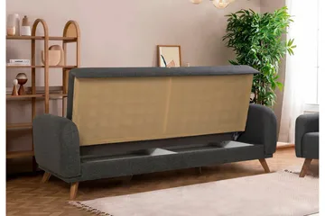 Malkiat Bäddsoffa - Antracit - Möbler - Vardagsrum - Bäddsoffor - 3-sits bäddsoffa
