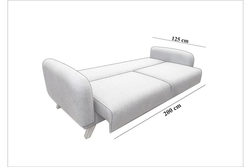 Malkiat Bäddsoffa - Cream - Möbler - Vardagsrum - Bäddsoffor - 3-sits bäddsoffa