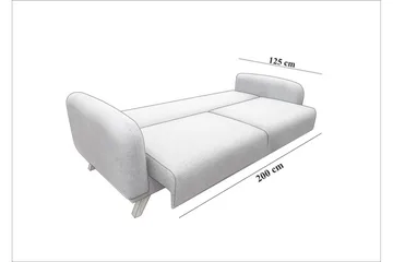 Malkiat Bäddsoffa - Cream - Möbler - Vardagsrum - Bäddsoffor - 3-sits bäddsoffa