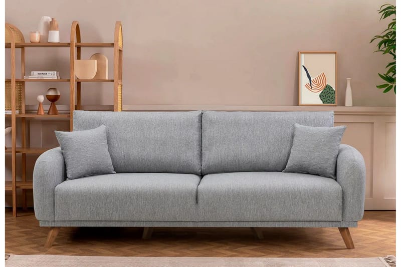Malkiat Bäddsoffa - Grå - Möbler - Vardagsrum - Bäddsoffor - 3-sits bäddsoffa